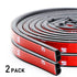 32 Feet Car Door Seal Strip, Rubber Seal Self Adhesive Weather Stripping, B Shape, Pack of 2